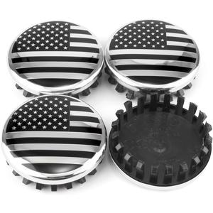 83mm 3.27in Wheel Center caps for Chevy Center Hubcaps 4 Pack Black Center Cover Replacement with US Flag