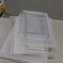 Thickened Clear Shoe Storage Organizer with Magnetic Door, Sturdy Stackable Shoe Boxes for Closet, Collapsible Space-Saving Shoe Rack for Sneakers & Boots, Plastic Shoe Cabinet Box Set, 6 Pack, White