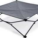 Coolaroo On-The-Go Elevated Dog Bed - Foldable Pop-Up Travel Dog Bed with Breathable, Moisture-Resistant Fabric, Carry Bag Included, Lightweight & Portable, Steel Gray, Extra Large