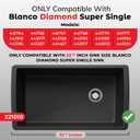 VALUN 221010 Sink Grid - Only Compatible with 33" Blanco Diamond Super Single - Sink Grid Size [28.12" x 14.31"] - Durable Stainless Steel for Enhanced Efficiency