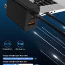 2Pack 65W USB C Wall Charger Block, 3-Port USB C Charging Adapter 100W Type C Super Fast Charging Power Plug Cube for MacBook Pro/Air,i-Pad Pro,i-Phone 17/16/15, Galaxy S25,and More-Black