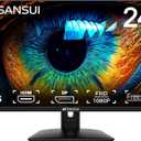 SANSUI 24 inch Monitor IPS FHD 1080P Computer Monitor 75Hz, Display Port Monitor with Built-in Speakers, PC with HDMI,VGA,DP Ports/Eye Care/Ergonomic Tilt(ES-24X5A HDMI Cable Included)