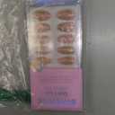 BTArtbox Press On Nails Short - 3D Gold Sculpting Almond Press On Nails with Glue for Women, Opaque Soft Gel Glue On Nails in 16 Sizes - 32 Stick On Nails Kit, Metalhead