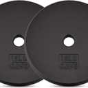 Yes4All Standard 1 Inch Cast Iron Weight Plate - Ideal for Strength Training - 15LB - Pair