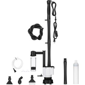 AQQA Fish Tank Cleaner,8-in-1 Electric Aquarium Gravel Vacuum,Clean Sewage+Wash Gravel Sand+Suction Stool+Filter+Water Changer+Water+Water Circulation+Dissolved Oxygen for Turtle Fish Tank 30W/480GPH