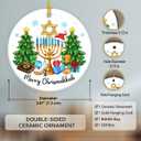 2 x Hanukkah Ornaments 2025, Grateful Gifts for Jewish Men, Merry Chrismukkah Ornament for Jewish Christmas Decorations, Friends, Neighbors, Mom, Dad, Spiritual Gifts for Women