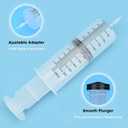 500mL Large Syringe with Tip Adapter, Individual Sealed and Sterile, Large Plastic Garden Syringe for Liquid,Watering, Oil, Refilling