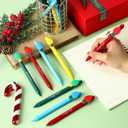 36 Pcs Luminous Light up Bulb Christmas Pens Bulk Glow in The Dark Ballpoint Pen Black Ink Pen for Adults Office Supplies Christmas Stocking Stuffer Gift