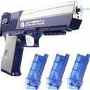 Electric Water Gun for Adults 3 * 60cc High Capacity Rechargeable Automatic Water Guns for Adults & Kids, Water Gun Summer Water Toys Electric Squirt Gun for Beach Pool Swimming Outdoor Party(Blue)