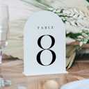 White Arch Table Numbers for Wedding, 20 Pack 5"x7" White Arch Acrylic Table Numbers 1-20 with stand, Perfect for Wedding Event Reception