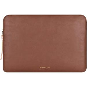 Comfyable Leather Laptop Sleeve Compatible with 16 Inch MacBook Pro M4 2024 & 15 Inch MacBook Air M4 M3 M2 2025, Brown