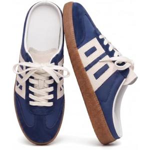 SM New York Women's Slip On Sneakers Mule Backless Fashion Sneakers Casual Slides Sneakers Comfortable Casual Walking Shoes Size 8