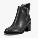 PIZZ ANNU Women's Fashion Ankle Boots Round Toe Low Chunky Block Heel Non-Slip Comfortable Short Boots Side Zipper Booties Shoes Size 7