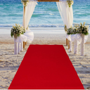 Neoprene Carpet Runner Reusable Plastic Floor Runner Non Slip Rubber Backed Rugs for Hallway Aisle Carpet Roll for Wedding Party Decor Prom Business Outdoor(118" x 36", Color Red And Black)