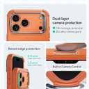 ESR for iPhone 17 Pro Phone Case with Stand, 23ft Military-Grade Drop Protection with Camera Control, Shock-Absorbing Rugged Cover, Compatible with MagSafe Accessories, Cyber Series, Orange