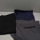 Mens Joggers with Zipper Pockets Open Bottom Sweatpants for Men 3 Pack Lightweight Track Pants Men for Workout,Gym (X-Large, Black,Dark Gray,Navy)