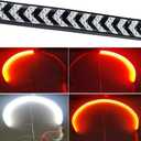 UWDESY 36inchs White Red LED Tailgate Light Bra for Truck,Red Brake Stop Running Scanning Turn Signal Light,White Reverse Fuctions Tail Light Strip for Car Pickup Golf Cart Trailer RV ATV UTV RZR