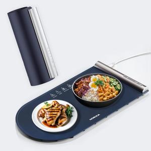 Electric Food Warming Tray by Nobula  Heating Mat for Kitchen & Office with 4 Adjustable Temperatures & Timers  Warming Pad for Countertop, Buffet, Parties  Perfect for Warming Coffee and Meals