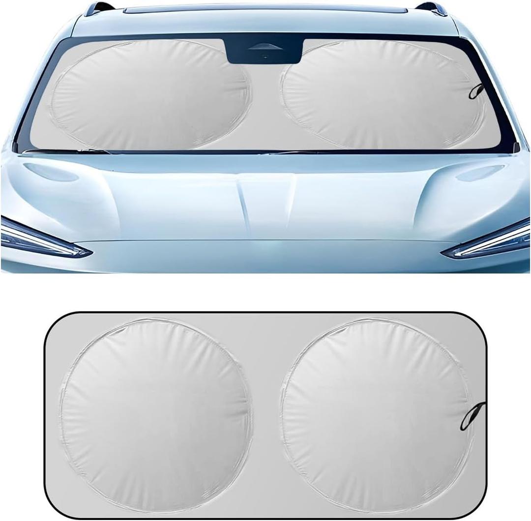 Car Windshield Sun Shade, Foldable Automotive Front Window Heat Blocking Sun Shield, Universal Reflective Vehicle Interior Protective Cover for Car, SUV, Truck (5928 inch)