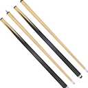 Wooden Billiard House Cue Sticks Shorty Cues Pool Cues for Kids Hardwood Billiard Cue Sticks 13mm Glue-on Tips,Set of 2