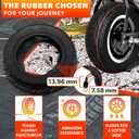 80/65-6 Scooter Tire Tube for All Seasons - 10x3" Electric Scooter Tires Replacement with Rugged Tread - Weather, Abrasion & Puncture Resistant 80/65-6 Tire For a Smooth, Quiet Ride on Any Terrain