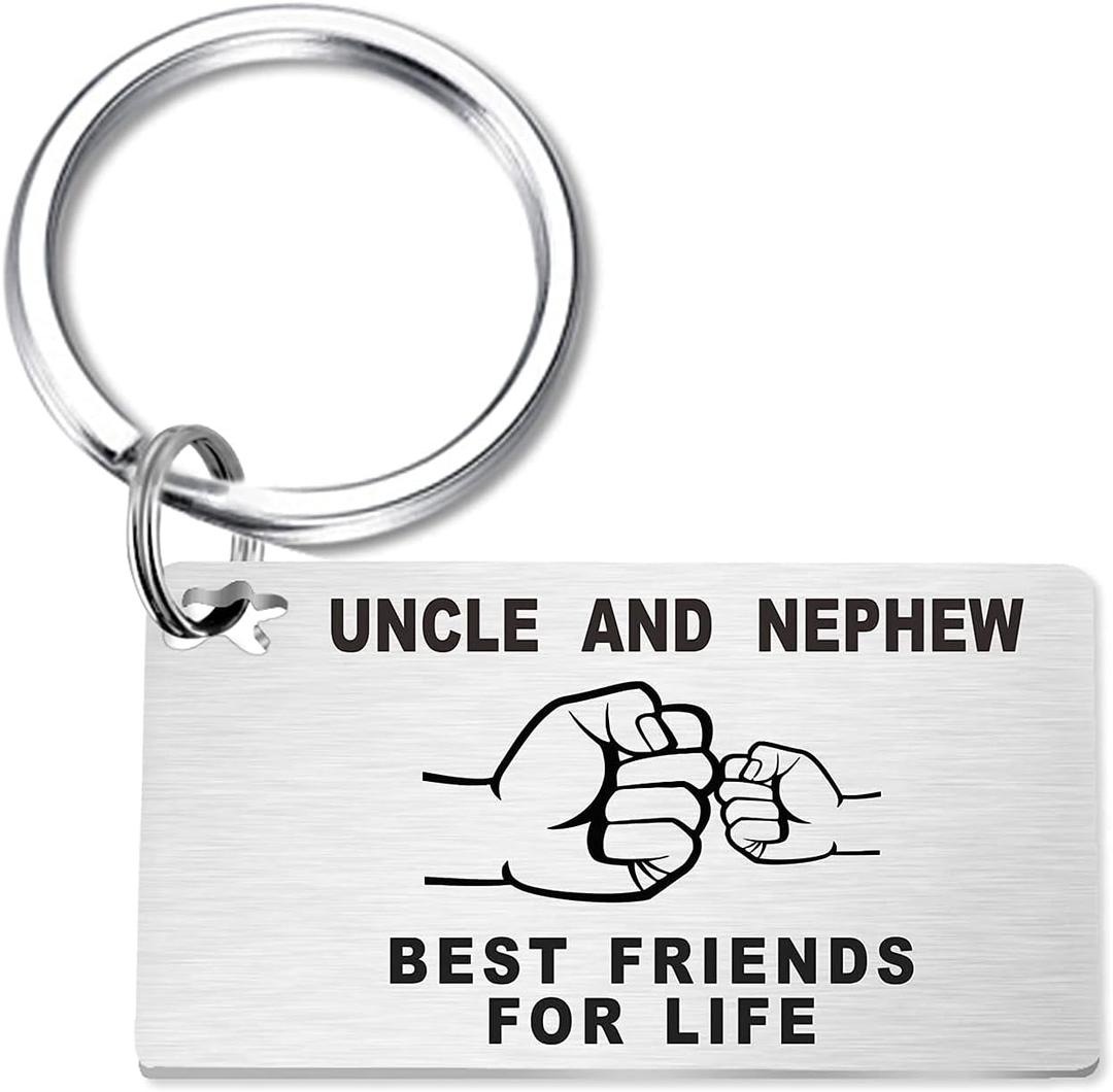 5 x TGCNQ Christmas & Birthday Gift for Uncle - Best Uncle Keychain - Xmas Gift Keyring