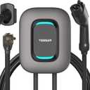 EV Charger Level 2, TESSAN 40A/240V Electric Vehicle Fast Charging Station for Home, Electric Car Charger Equipment 25ft Cable with Holder for Indoor, Outdoor, NEMA 14-50 Plug
