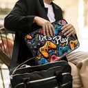 Laptop Sleeve with Handle 17 Inch, Waterproof Laptop Case Bag, Play Games Pattern Design Computer Sleeve Compatible with MacBook Air, Pro, HP, Dell, Lenovo, ASUS