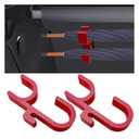 KPFILEH 2PCS Car Umbrella Hook, No Drilling Multifunctional Plastic Auto Trunk Umbrella Holder, Universal Double Hook Vehicle Interior Seat Organizer Accessories for Car, SUV(Red Double)