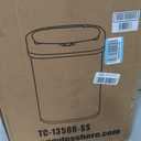 BestOffice | 13 Gallon Trash Can with Lid | Automatic Touchless Garbage Can | Odor Control | Modern Oval Design | Easy to Clean | Stainless Steel | Fits Any Kitchen, Bathroom, Office or Home