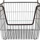 DII Metal Wire Mesh Stackable Utility Storage Bin, Large Rectangle, 13x10x11", Bronze x 4