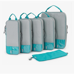 BAGSMART 6 Set Compression Packing Cubes - Lightweight Travel Essentials, Durable Luggage Organizer