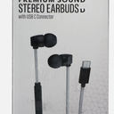 Acoustix Premium Sound Wired Stereo Earbuds with USB-C Connector - Gray / Black