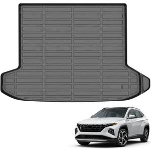 Auxko All Weather Cargo Liner Fit for 2025 2024-2022 Hyundai Tucson (NOT for Hybrid or phev) TPE Trunk Mat Tucson Accessories All Season Odorless Anti-Slip Black