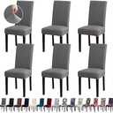 Fafua Chair Covers, Stretch Kitchen Dining Room Chair Covers Set of 6, Removable Washable Dining Chair Slipcovers for Home, Hotel, Banquet