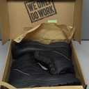 Men's Leather Safety Boots - Black, Size 14, Wide