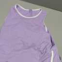 Fisoew Women's Workout Tennis Dress with Built-in Bra & Shorts Pockets Sleeveless Crewneck Golf Athletic Mini Dresses (Purple, XL)
