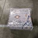 VK VKLIVING Machine Washable Rug 9'x12' Vintage Design Washable Area Rugs with Non Slip Rugs for Living Room Bedroom Traditional Woven Rug Carprt Stain Resistant, Dining Office Boho Rug, Brown&Black