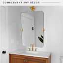 MCS Modern Pivot Frameless Mirror, 20x30, Brass, for Bathroom & Bedroom
Frameless Pivoting Wall Mirror, 20 x 30 Inch, Brass