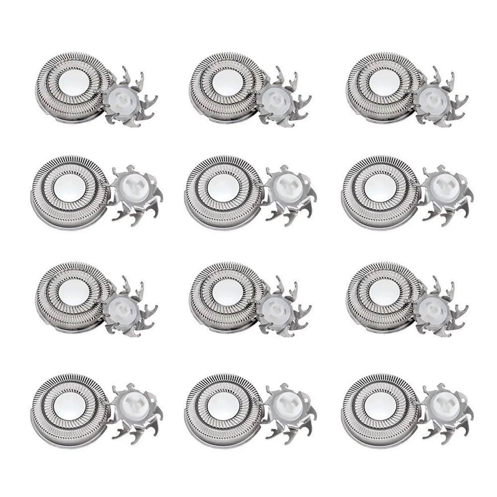 Replacement Heads, 12-Pack, for Pitbull Skull Shaver Gold, Silver, Palm, Platinum, Diamond Pro, Butterfly Kiss Electric Models