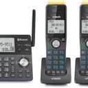 VTech IS8128-41 Super Long Range 4-Handset DECT 6.0 Cordless Phone for Home with Answering Machine, 2300 ft Range, Call Blocking, Bluetooth Connect to Cell, Intercom (Graphite)