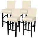 SearchI Stretch Bar Stool Covers Set of 4, Stretch Removable Washable Printed Bar Stool Chair Covers, Counter Height Chairs Covers for Kitchen Dining Room Cafe Furniture(Pure Beige)