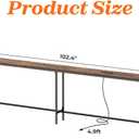 SUPERJARE 102.4 Inch Sofa Table with Power Outlets and USB-C Port, 5.9 Inch Narrow Console Tables, Entryway Hallway Couch Tables with Storage, Behind Sofa, Small Spaces, Living Room, Rusitc Brown, 7.9''dx102.4''wx31.5''h