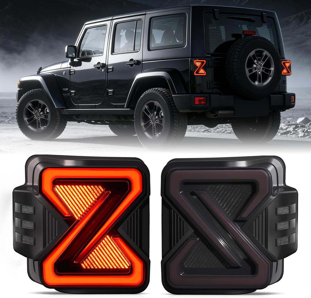 Dynamic LED Tail Lights Compatible With 2007-2018 Jeep Wrangler JK