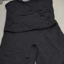 ABEHIK Two Piece Workout Sets for Women Sports Bra Tank Top High Waist Booty Lifting Shorts Gym Yoga Active Wear Outfits (Medium, Black)