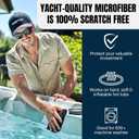 TUBTEK Microfiber Hot Tub Surface Cleaner Towels (3 Pack) – Hot Tub Cover Cleaner & Shell Scrubber – Spa Scum Remover & Cleaning Tools, 100% Scratch-Free, Small