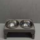 Elevated Dog Bowls for Small Dogs 3 Height Adjustable Raised Dog Bowl Stand with 25oz Stainless Steel Food Bowls Anti-Slip Small Dogs Feeder Adjusts to 7.5", 6", 2.75", Light Brownish Gray