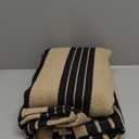 OJIA Outdoor Area Rugs 4'x6', Black and Tan Outdoor Rug Machine Washable Patio Rugs Cotton Hand Woven Entryway Rug Indoor Rugs for Bedroom/Porch/Deck/Backyard/Camping/Living Room