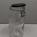 Mason Craft & More Airtight Kitchen Food Storage Clear Glass Clamp Jars, 67 Ounce