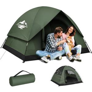 Tents for Camping 2/3 Person with Rainfly - Camping Tent Waterproof Windproof Easy Setup, Portable Double Layer Outdoor Dome Tent, Backpacking Tents for Adventure Backyard Hiking